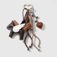 1 brauner Pony-Herz-Schlüsselanhänger Bild2