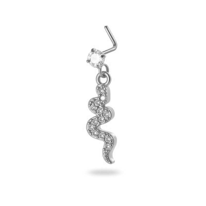 1 paire de piercings de nez pour femme en forme de cœur simple, couleur cuivre et or, zircone 