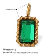 PJ465GNG Green Stone Gold Pendant Picture14