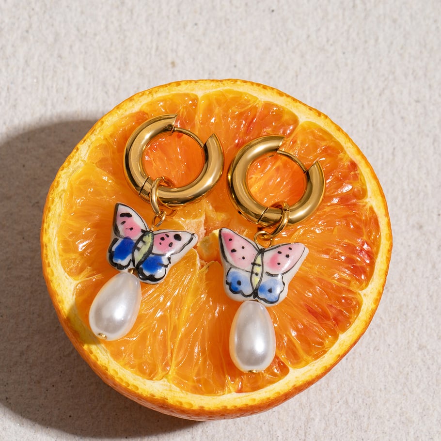 Cute Animal Stainless Steel Gold Color  Drop Earrings Picture3