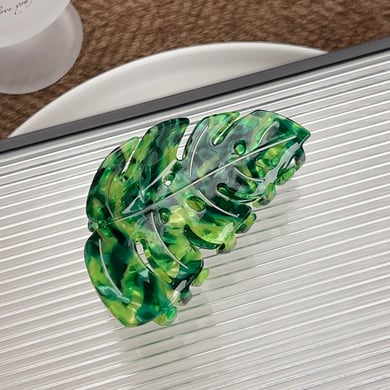 Premium Elegant Leaf Styling Women's Hair Claw h5 