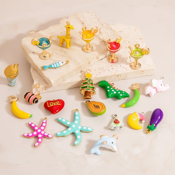 Schattige en schattige DIY veelkleurige roestvrijstalen hanger 2