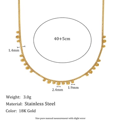 Einfache Serie OL Einfarbig Edelstahl Damen Kette Halsketten h5 Bild4