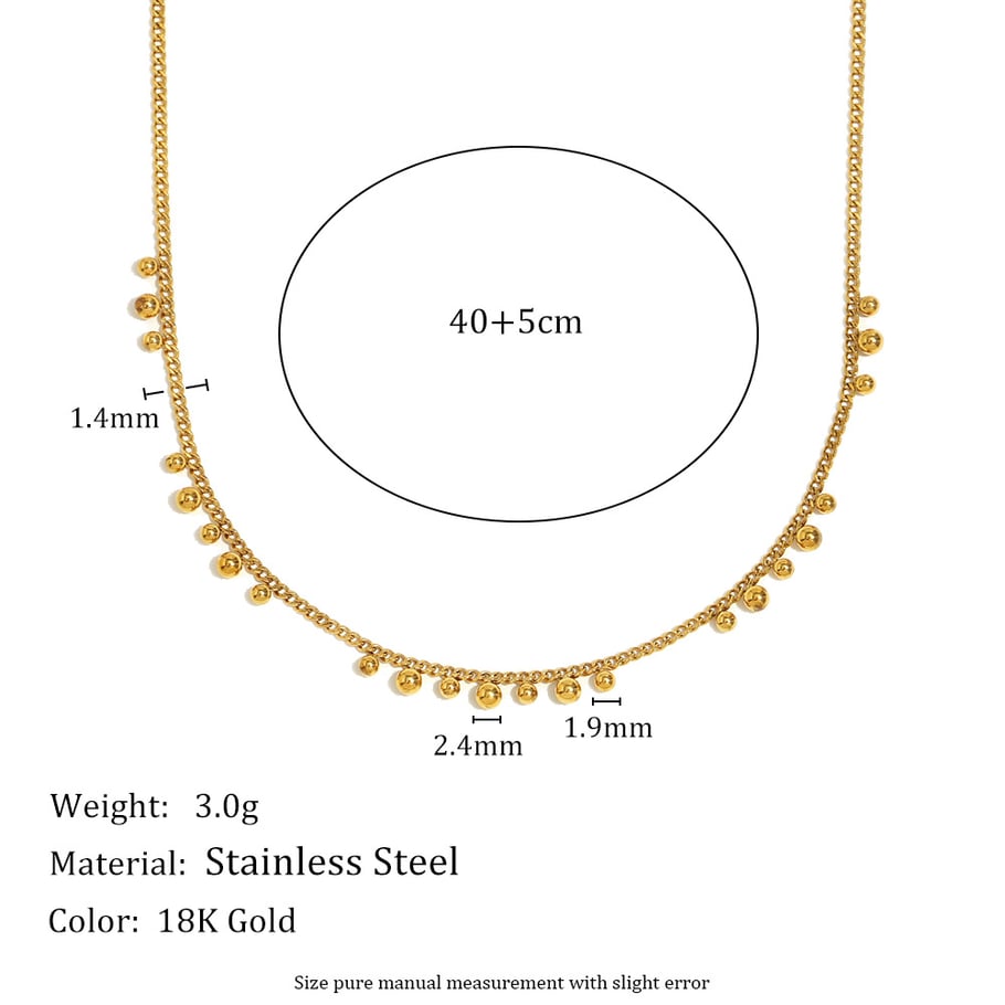 Einfache Serie OL Einfarbig Edelstahl Damen Kette Halsketten Bild4