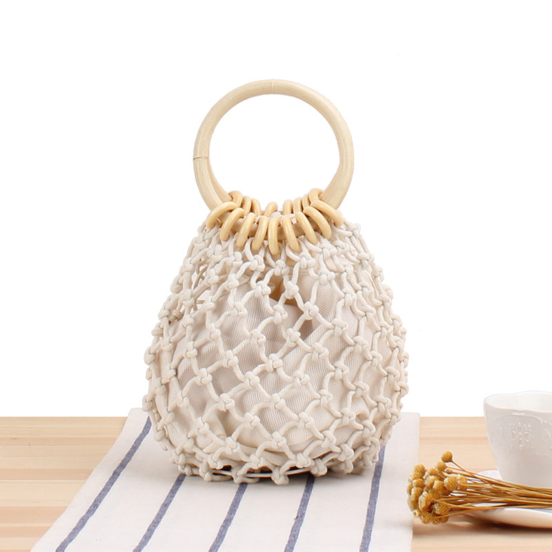 Pochette a rete stile spiaggia 