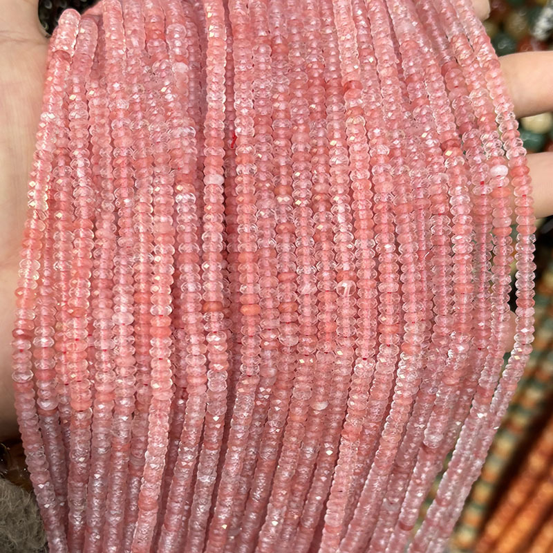 1 Strang exquisiter Schmuckperlen aus Naturstein (Durchmesser: 2 x 4 mm) Bild4