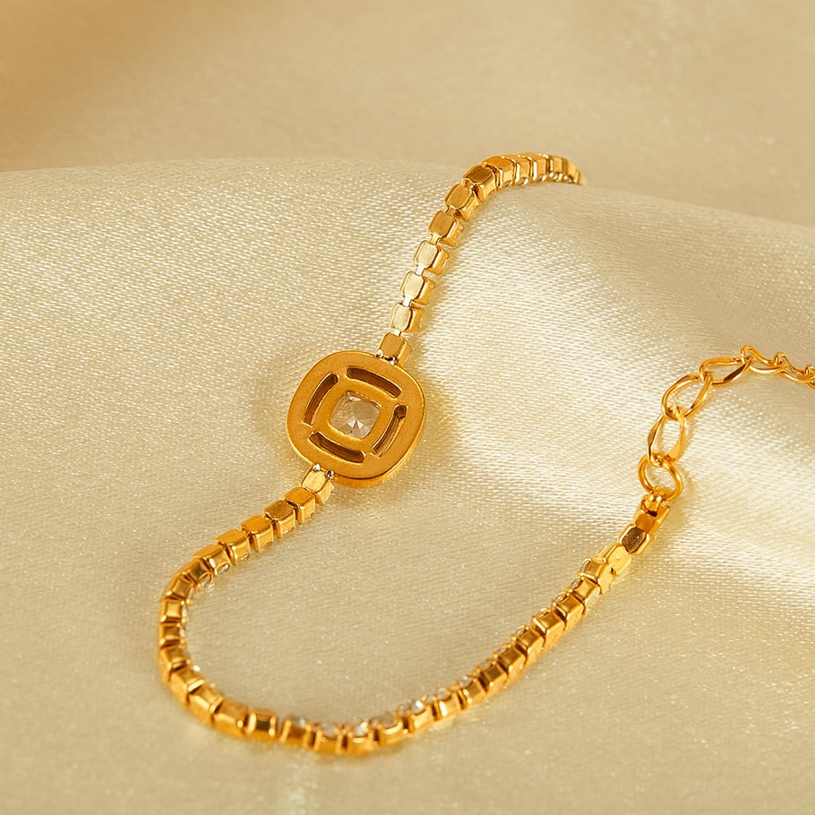 Goldfarbene Edelstahlarmbänder h5Bild5