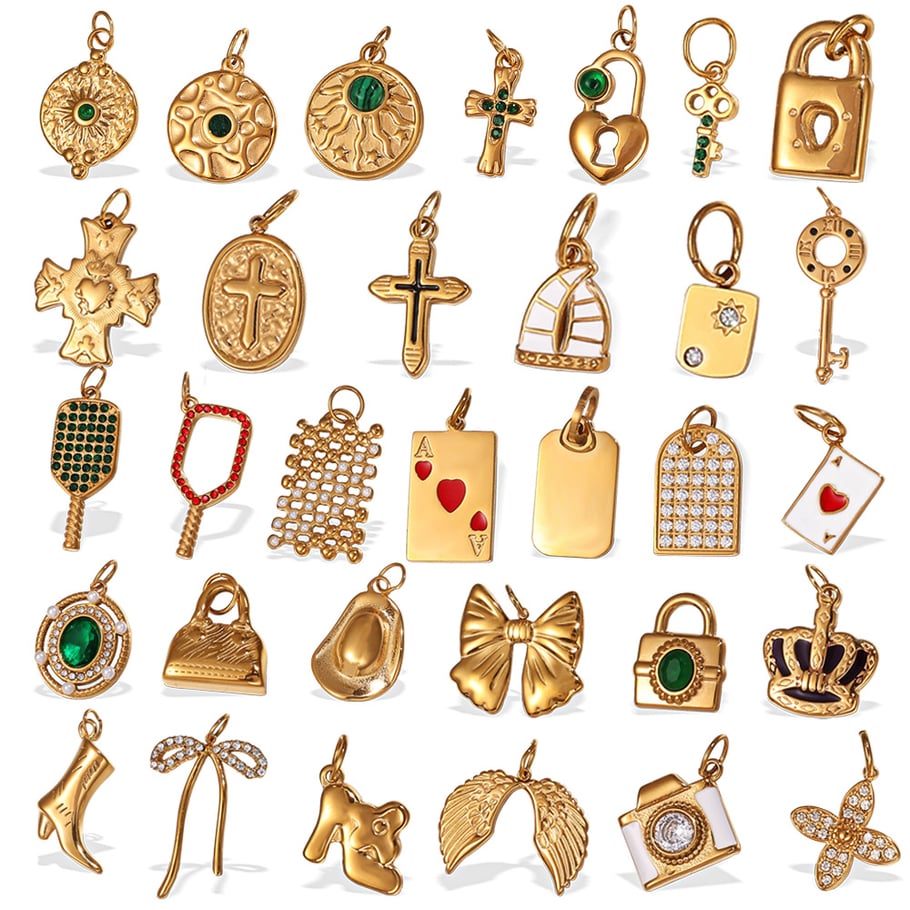 Cross Stainless Steel Gold Color DIY Pendants Picture5