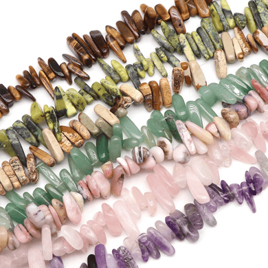 1 chaîne de perles en pierre naturelle de forme classique et décontractée (taille des perles : 15-23 mm x 5-8 mm) h5 Image2