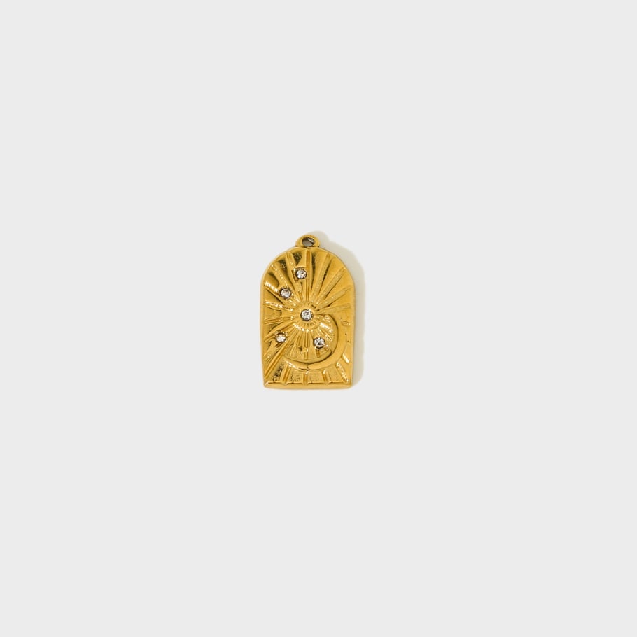 1 Paar Luxuriöse Serie Elegante Geometrische Edelstahl Gold Farbe Zirkon Unisex Anhänger Bild4