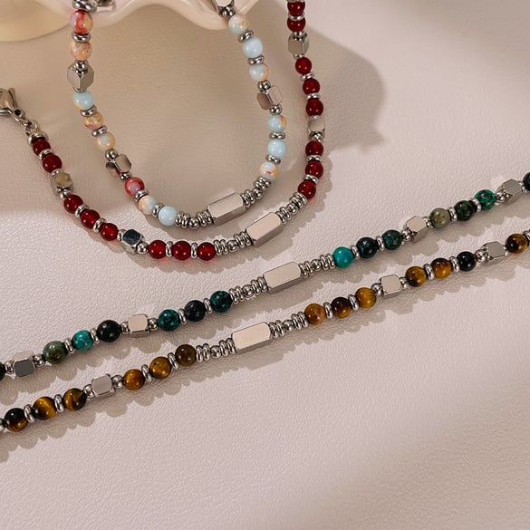 1 Stück Modern Series Beads Edelstahl Herrenarmbänder