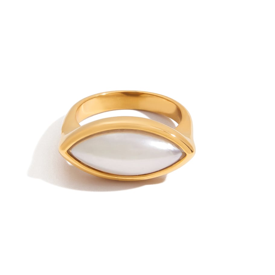 Stainless Steel Gold Color Statement Rings Picture4