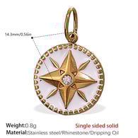 PJ491WEG White Drop Oil Gold Pendant Picture7