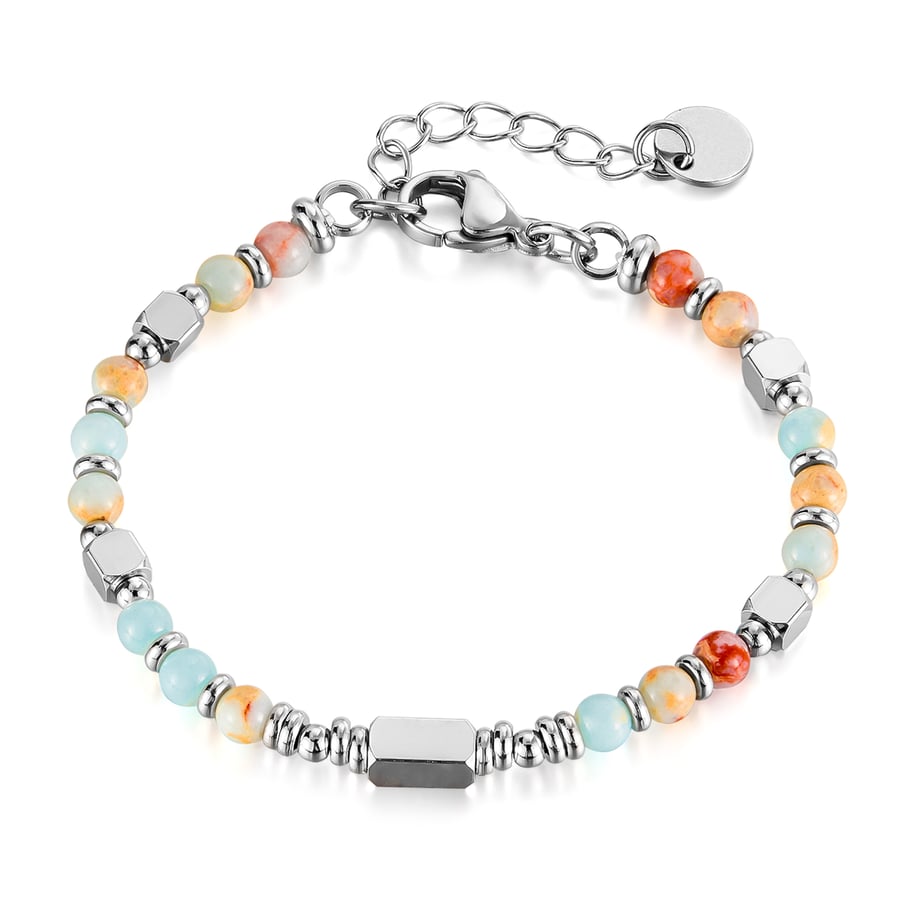 1 Piece Modern Series Beads Stainless Steel Men's Bracelets 