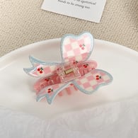 Plaid Cherry Butterfly 7.4cm 
