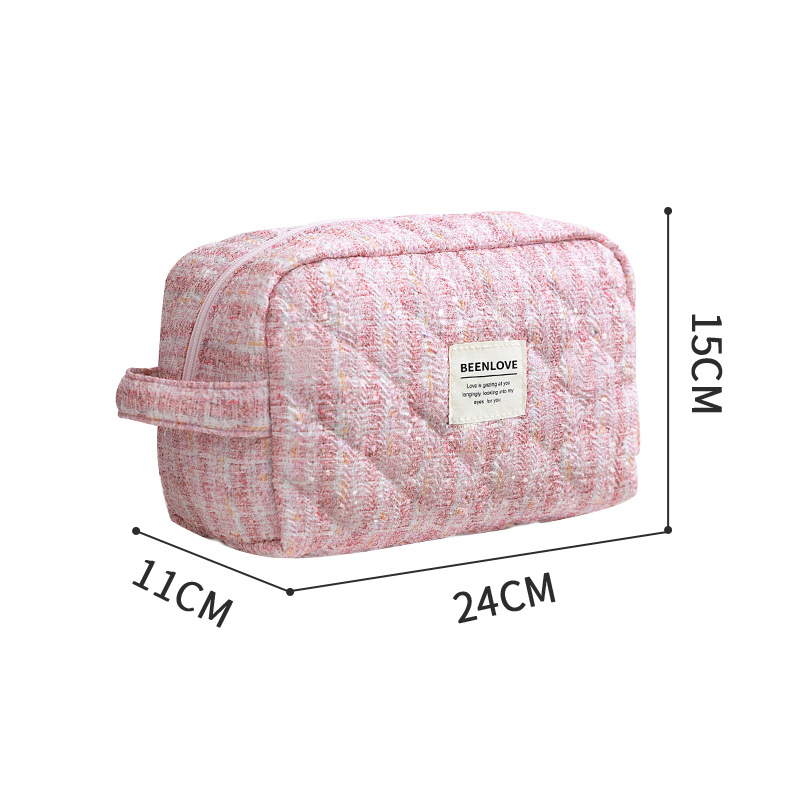 Simple Series Casual Gemengde Kleur Polyester Dames Make-uptassen Afbeelding2