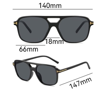 1 Paar Simple Series Retro Patchwork PC Goldfarbene Unisex-Sonnenbrille h5 Bild4