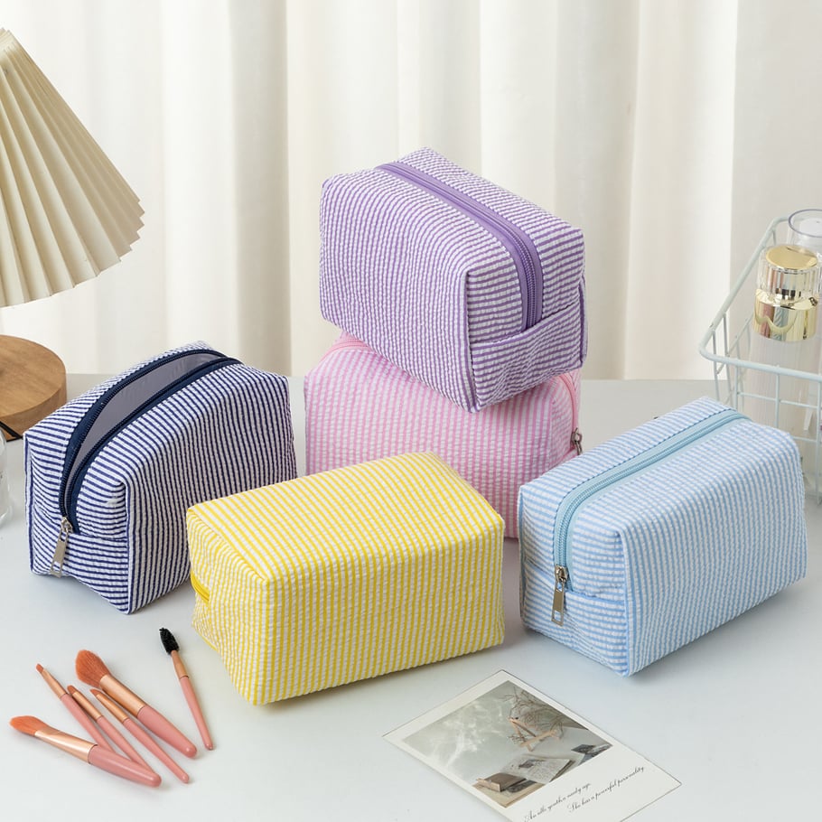 1 Stück Simple Series Daily Striped Damen-Make-up-Taschen Bild3