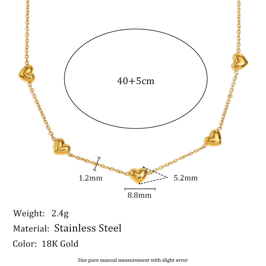 Simple Series Tägliche einfarbige Edelstahl-Kettenhalsketten für Damen Bild4