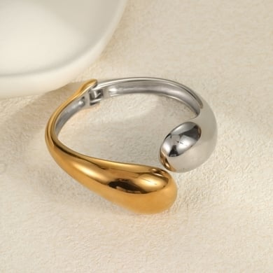 Simple Series Simple Mixed Color Stainless Steel  Gold Color  Women's Bangles h5 Picture4