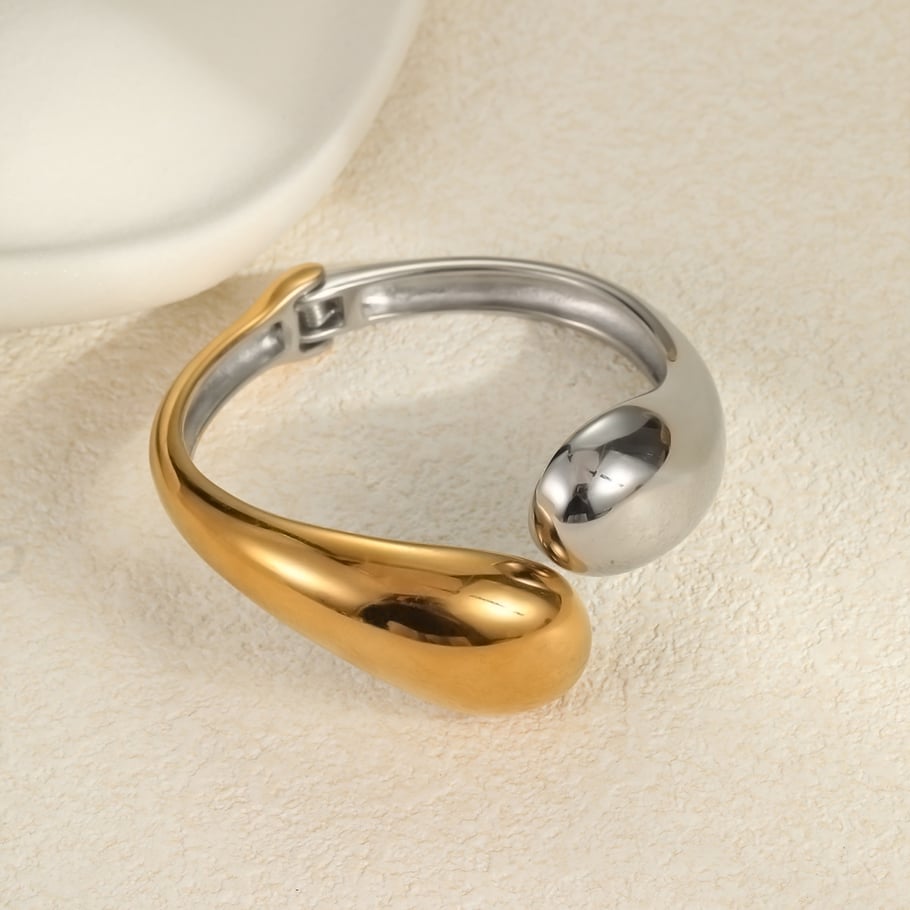 Simple Series Simple Mixed Color Stainless Steel  Gold Color  Women's Bangles Picture4