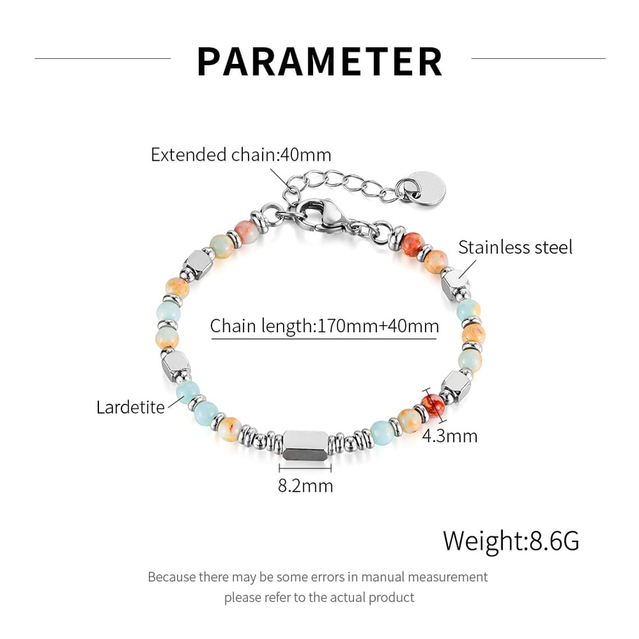 1 Piece Modern Series Beads Stainless Steel Men's Bracelets Picture2