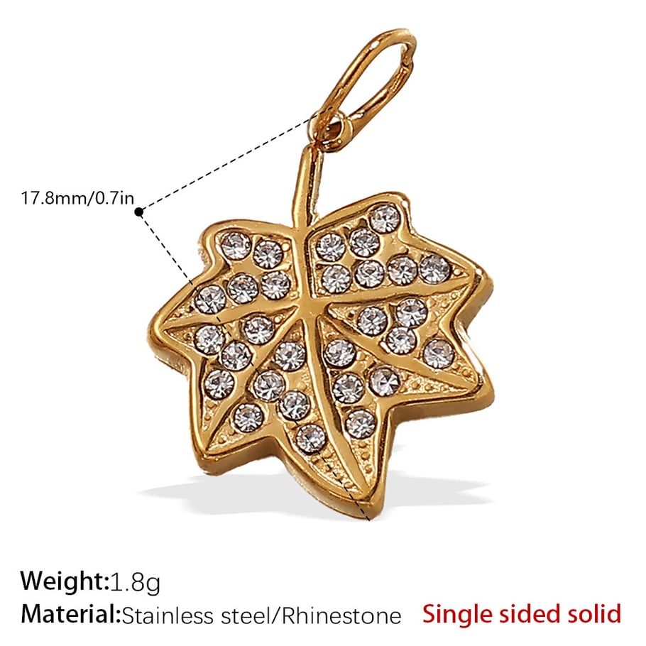 Cherry Stainless Steel Gold Color Pendants 