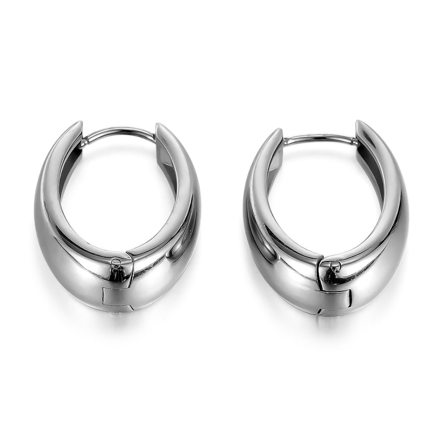 1 Paar Simple Series Tägliche geometrische Edelstahl Goldfarbene Damen-Ohrstecker 