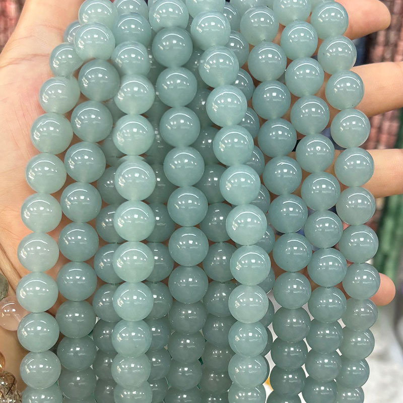 1 String Transparent Green Annular Natural Stones Jewelry Beads h5Picture4