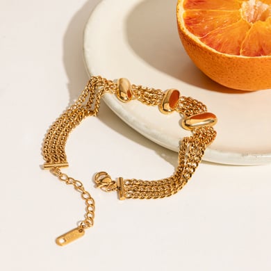 Stainless Steel Gold Color Chain Bracelets h5 Picture3