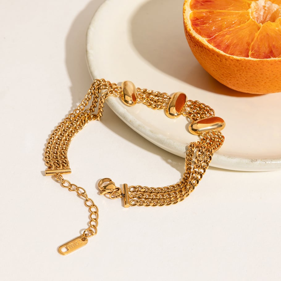 Stainless Steel Gold Color Chain Bracelets Picture3