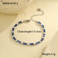 Bracelet en zircon bleu foncé NMSB-H539-2 Image2
