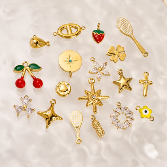 1 Pair Simple Series Cute Plant Stainless Steel Women's Pendants
