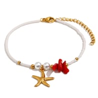 Seestern-Farbarmband-Gold 
