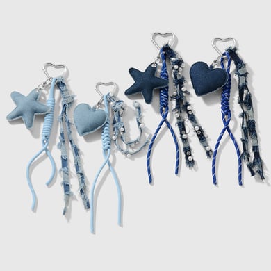 Taschenanhänger aus Denim-Herzlegierung h5 Bild3
