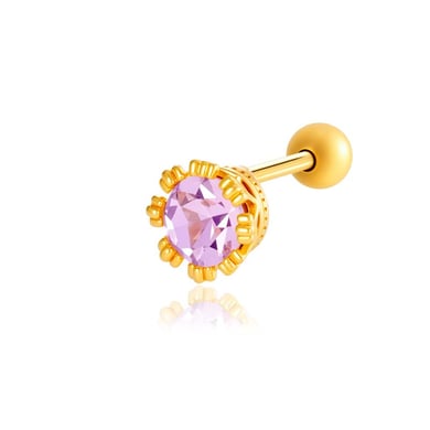 1 Çift Basit Seri Basit Kalp Bakır Altın Rengi Zirkonyum Kadın Piercing Küpe h5 