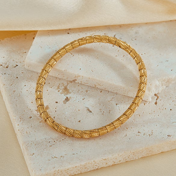 Bracelets simples en acier inoxydable couleur or