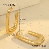 NMSE-E312-1 Dik açılı küpe altın Resim16