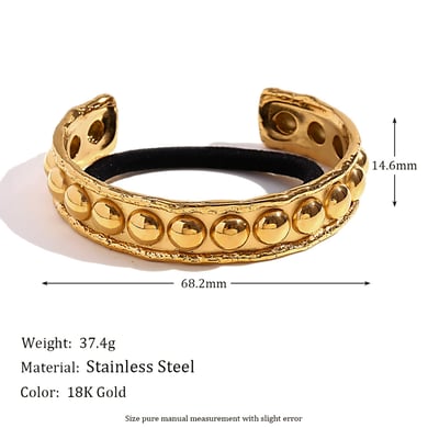 1 Piece Stylish Ocean Series Gold - colored Stainless Steel Hair Ties h5 Picture6