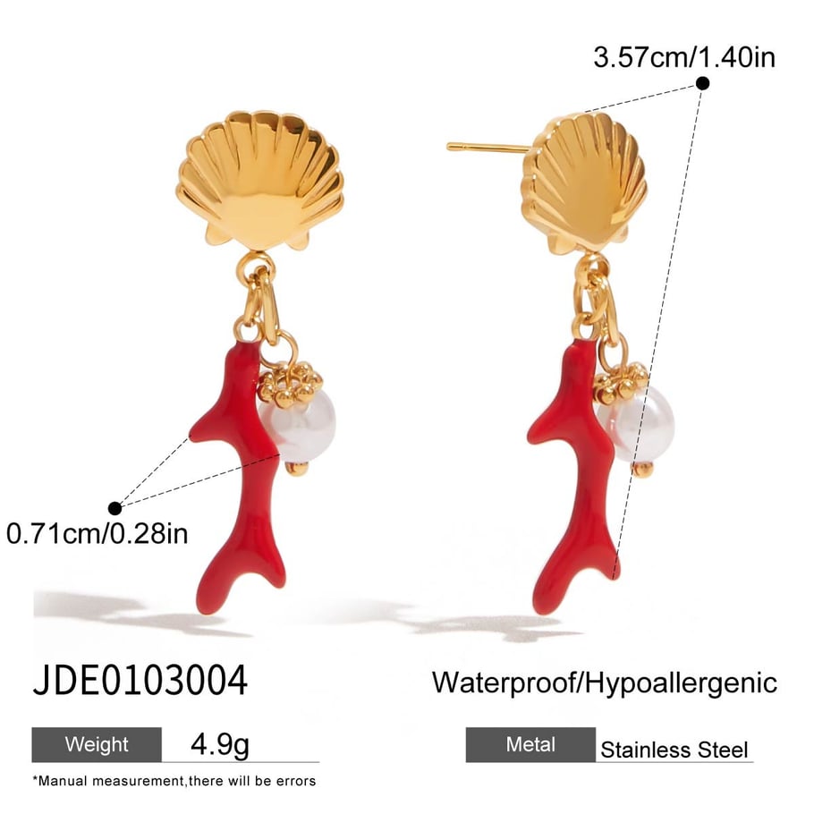 Ins Style Stainless Steel  Gold Color Drop Earrings Picture2