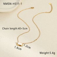 NMSN-H511-1 Gold weiße Stein Halskette 