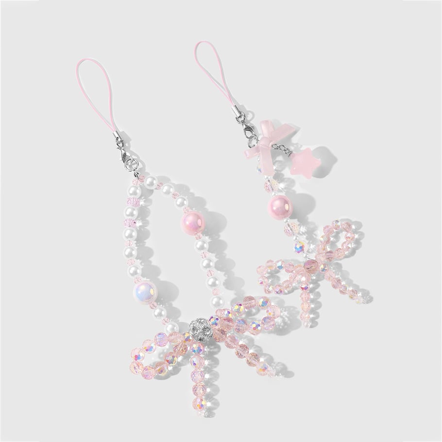 Beaded Bow Knot Bag Charms Picture3