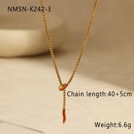 Collier en zirconium rouge NMSN-K242-3 Image3
