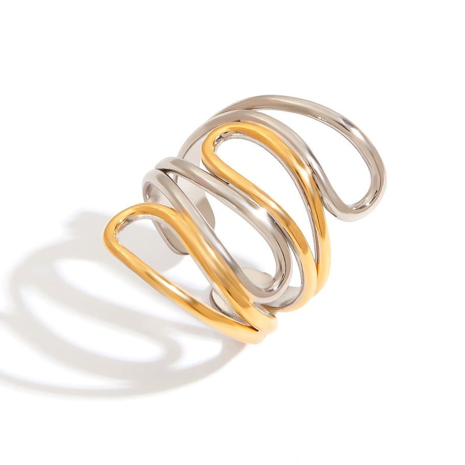 Stainless Steel Mixed Color Minimalist Rings 