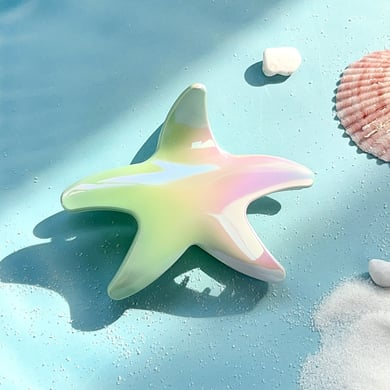 Pinces à cheveux pour femme en résine motif étoile de mer dégradée h5 