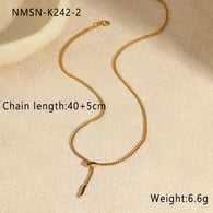Collier en zirconium noir NMSN-K242-2 Image2