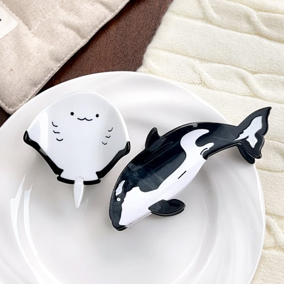 Cute Ocean Series Whale - themed Acetate Hair Claws 2