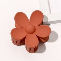 Forcina per capelli con fiore grande smerigliato - arancione scuro Immagine3