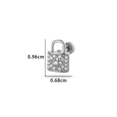 Blume Kupfer Gold Farbe Zirkon Piercings Ohrringe h5 Bild2