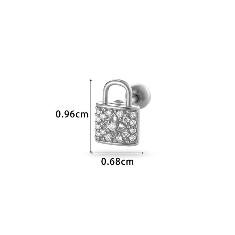 Blume Kupfer Gold Farbe Zirkon Piercings Ohrringe Bild2
